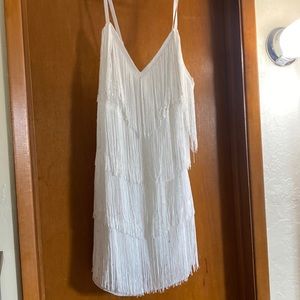 Bridal short tassel dress